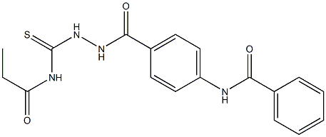 N-[4-({2-[(propionylamino)carbothioyl]hydrazino}carbonyl)phenyl]benzamide,,结构式