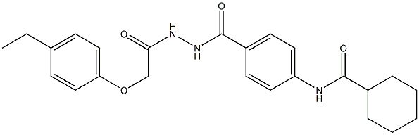 N-[4-({2-[2-(4-ethylphenoxy)acetyl]hydrazino}carbonyl)phenyl]cyclohexanecarboxamide|