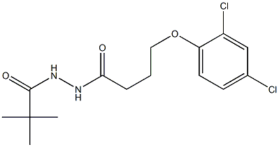 N'-[4-(2,4-dichlorophenoxy)butanoyl]-2,2-dimethylpropanohydrazide Structure
