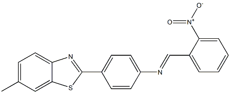 4-(6-methyl-1,3-benzothiazol-2-yl)-N-[(E)-(2-nitrophenyl)methylidene]aniline