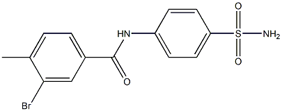 N-[4-(aminosulfonyl)phenyl]-3-bromo-4-methylbenzamide 结构式