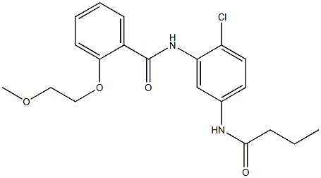 N-[5-(butyrylamino)-2-chlorophenyl]-2-(2-methoxyethoxy)benzamide Struktur