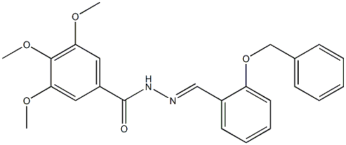 N'-{(E)-[2-(benzyloxy)phenyl]methylidene}-3,4,5-trimethoxybenzohydrazide Structure