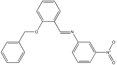 N-{(E)-[2-(benzyloxy)phenyl]methylidene}-N-(3-nitrophenyl)amine 化学構造式