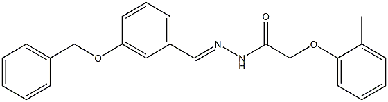 N'-{(E)-[3-(benzyloxy)phenyl]methylidene}-2-(2-methylphenoxy)acetohydrazide Structure