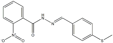 N'-{(E)-[4-(methylsulfanyl)phenyl]methylidene}-2-nitrobenzohydrazide,,结构式