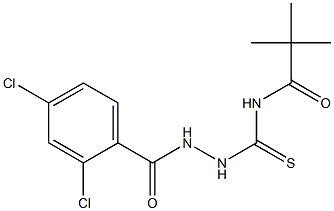 N-{[2-(2,4-dichlorobenzoyl)hydrazino]carbothioyl}-2,2-dimethylpropanamide Structure