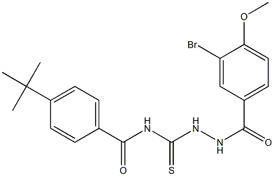 N-{[2-(3-bromo-4-methoxybenzoyl)hydrazino]carbothioyl}-4-(tert-butyl)benzamide Structure