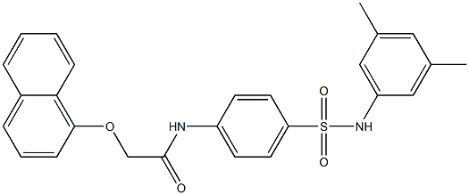 N-{4-[(3,5-dimethylanilino)sulfonyl]phenyl}-2-(1-naphthyloxy)acetamide 化学構造式