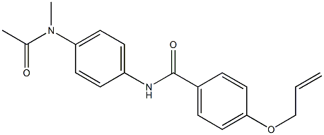 N-{4-[acetyl(methyl)amino]phenyl}-4-(allyloxy)benzamide Structure