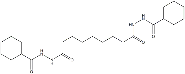 N'-{9-[2-(cyclohexylcarbonyl)hydrazino]-9-oxononanoyl}cyclohexanecarbohydrazide Struktur
