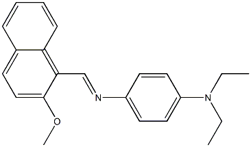 N-[4-(diethylamino)phenyl]-N-[(E)-(2-methoxy-1-naphthyl)methylidene]amine Struktur