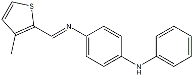 N-(4-anilinophenyl)-N-[(E)-(3-methyl-2-thienyl)methylidene]amine,,结构式