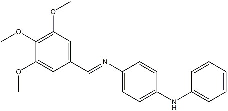 N-(4-anilinophenyl)-N-[(E)-(3,4,5-trimethoxyphenyl)methylidene]amine,,结构式