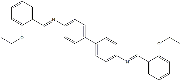 N-[(E)-(2-ethoxyphenyl)methylidene]-N-(4'-{[(E)-(2-ethoxyphenyl)methylidene]amino}[1,1'-biphenyl]-4-yl)amine Struktur