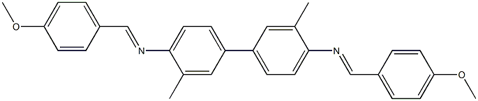 N-[(E)-(4-methoxyphenyl)methylidene]-N-(4'-{[(E)-(4-methoxyphenyl)methylidene]amino}-3,3'-dimethyl[1,1'-biphenyl]-4-yl)amine 结构式