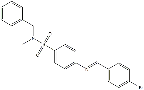 N-benzyl-4-{[(E)-(4-bromophenyl)methylidene]amino}-N-methylbenzenesulfonamide Struktur