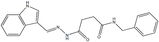 N-benzyl-4-{2-[(E)-1H-indol-3-ylmethylidene]hydrazino}-4-oxobutanamide