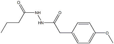 N'-butyryl-2-(4-methoxyphenyl)acetohydrazide Structure