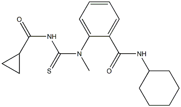 N-cyclohexyl-2-[{[(cyclopropylcarbonyl)amino]carbothioyl}(methyl)amino]benzamide