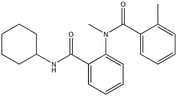 N-cyclohexyl-2-[methyl(2-methylbenzoyl)amino]benzamide Structure