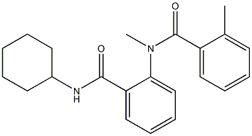 N-cyclohexyl-2-[methyl(2-methylbenzoyl)amino]benzamide Struktur