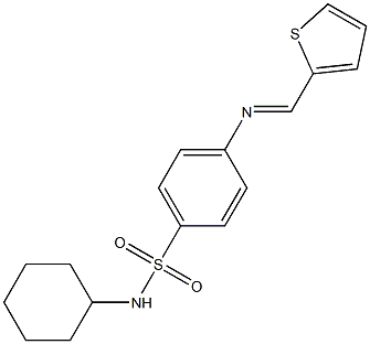  N-cyclohexyl-4-{[(E)-2-thienylmethylidene]amino}benzenesulfonamide