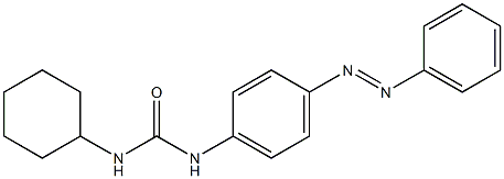 N-cyclohexyl-N'-{4-[(E)-2-phenyldiazenyl]phenyl}urea,,结构式