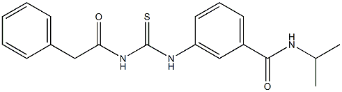 N-isopropyl-3-({[(2-phenylacetyl)amino]carbothioyl}amino)benzamide Structure