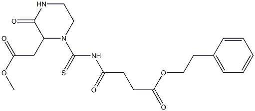 phenethyl 4-({[2-(2-methoxy-2-oxoethyl)-3-oxo-1-piperazinyl]carbothioyl}amino)-4-oxobutanoate