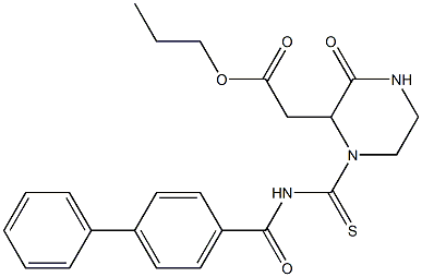 propyl 2-(1-{[([1,1'-biphenyl]-4-ylcarbonyl)amino]carbothioyl}-3-oxo-2-piperazinyl)acetate