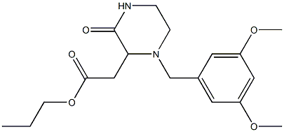 propyl 2-[1-(3,5-dimethoxybenzyl)-3-oxo-2-piperazinyl]acetate