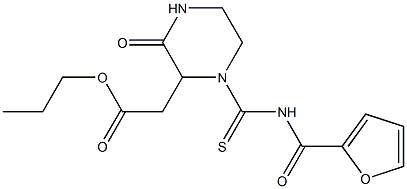 propyl 2-{1-[(2-furoylamino)carbothioyl]-3-oxo-2-piperazinyl}acetate