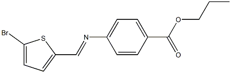 propyl 4-{[(E)-(5-bromo-2-thienyl)methylidene]amino}benzoate Struktur