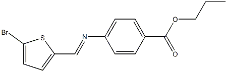 propyl 4-{[(E)-(5-bromo-2-thienyl)methylidene]amino}benzoate,,结构式