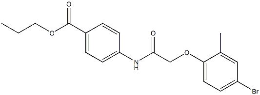  propyl 4-{[2-(4-bromo-2-methylphenoxy)acetyl]amino}benzoate