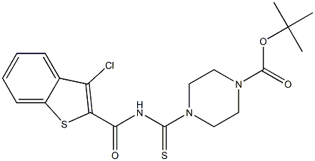 tert-butyl 4-({[(3-chloro-1-benzothiophen-2-yl)carbonyl]amino}carbothioyl)-1-piperazinecarboxylate