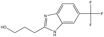 3-(6-(trifluoromethyl)-1H-benzo[d]imidazol-2-yl)propan-1-ol,,结构式