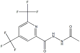 N'-acetyl-4,6-bis(trifluoromethyl)-2-pyridinecarbohydrazide Structure