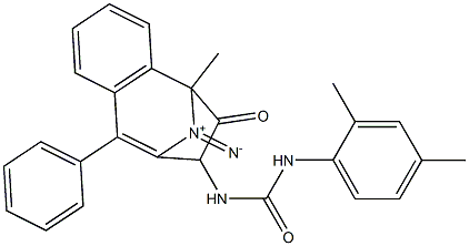 N-(2,5-diaza-2-methyl-3-oxo-6-phenylbicyclo[5.4.0]undeca-1(7),5,8,10-tetraen-4-yl)((2,4-dimethylphenyl)amino)formamide 结构式