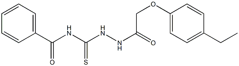 N-({2-[2-(4-ethylphenoxy)acetyl]hydrazino}carbothioyl)benzenecarboxamide Struktur