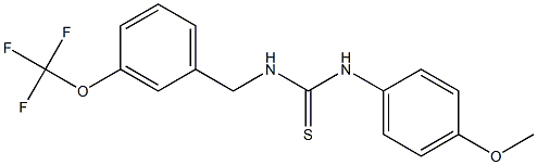 N-(4-methoxyphenyl)-N'-[3-(trifluoromethoxy)benzyl]thiourea,,结构式