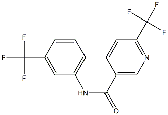 6-(trifluoromethyl)-N-[3-(trifluoromethyl)phenyl]nicotinamide,,结构式