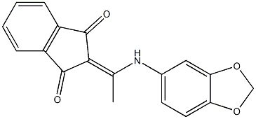 2-[1-(1,3-benzodioxol-5-ylamino)ethylidene]-1H-indene-1,3(2H)-dione Structure