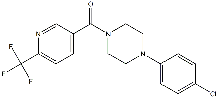 [4-(4-chlorophenyl)piperazino][6-(trifluoromethyl)-3-pyridinyl]methanone,,结构式