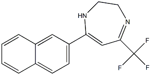 7-(2-naphthyl)-5-(trifluoromethyl)-2,3-dihydro-1H-1,4-diazepine Struktur