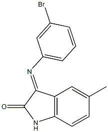 3-[(3-bromophenyl)imino]-5-methyl-1H-indol-2-one Structure