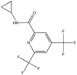 N-cyclopropyl-4,6-bis(trifluoromethyl)-2-pyridinecarboxamide Struktur