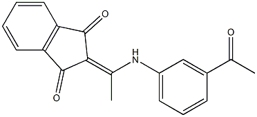 2-[1-(3-acetylanilino)ethylidene]-1H-indene-1,3(2H)-dione Structure