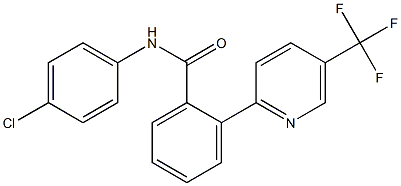 N-(4-chlorophenyl)-2-[5-(trifluoromethyl)-2-pyridinyl]benzenecarboxamide Structure